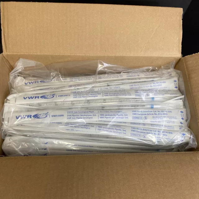 VWR Serological Pipette 5 ml Polystyrene Total of 350 Pipets