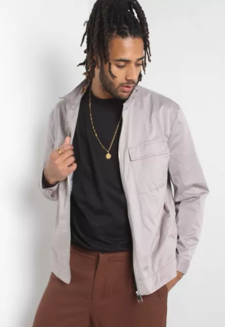Marks and Spencer Autograph Harrington Jacket - Grey - Size XL (W1S8)