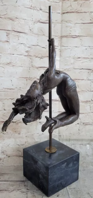 Olympic Sexy Girl Comaneci Nadia Vitaleh Aldo Handmade Bronze Sculpture Art