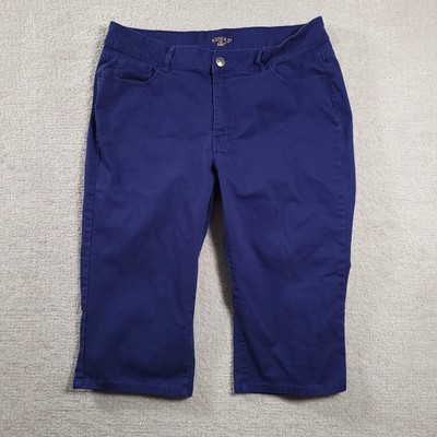Riders by Lee Mid Rise Capri Jean Pants Womens Size 18M Blue 5-Pocket Stretch
