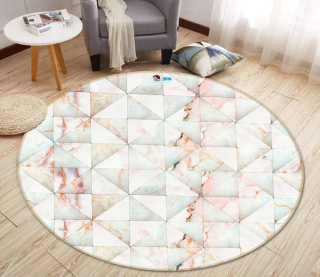 3D Simple Marble O2045 Game Rug Mat Round Elegant Photo Carpet Mat Eve 2023