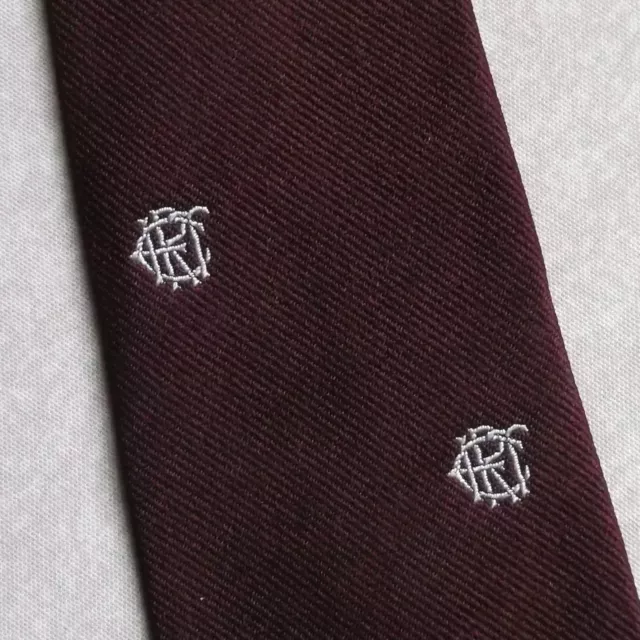 Tie Necktie Mens Vintage Crested Club Association Society