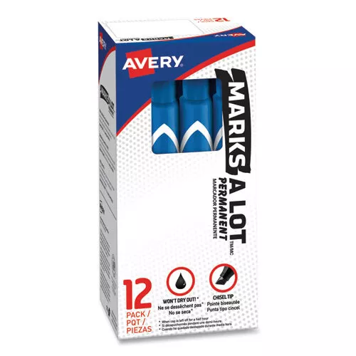 Avery Marks Un Lote Grande Desk-Style Rotulador Permanente, Ancha Punta Plana,