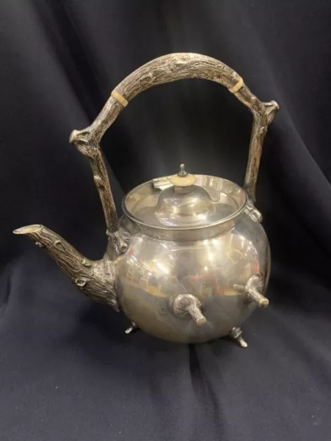 Stupenda Antica Teiera Samovar Inglese In Old Sheffield Grande Gusto 2