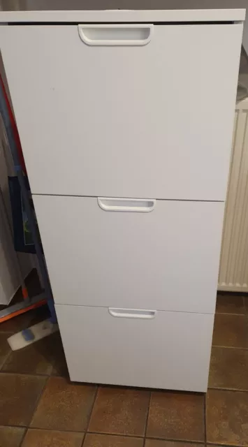 Karteikartenschrank, Aktenschrank, Büroschrank, 3 Auszüge, 2-bahnig, DIN A4