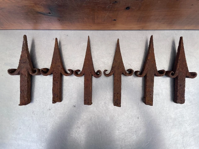 Primitive Soild Steel  Gate Fence Finial Topper Spike Gothic Pole Point Tip