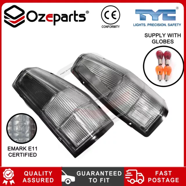 Pair Tail Light Clear Smokey For Ford Falcon XD XE XF XG XH Ute Panel Van 81~98