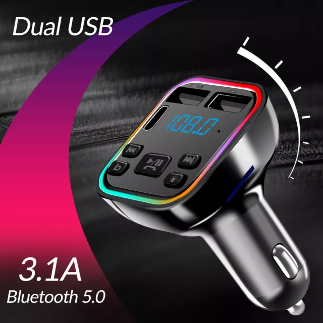 CAR HANDSFREE FM Transmitter Wireless Adapter Bluetooth Receiver MP3 Player  Kit $11.22 - PicClick AU