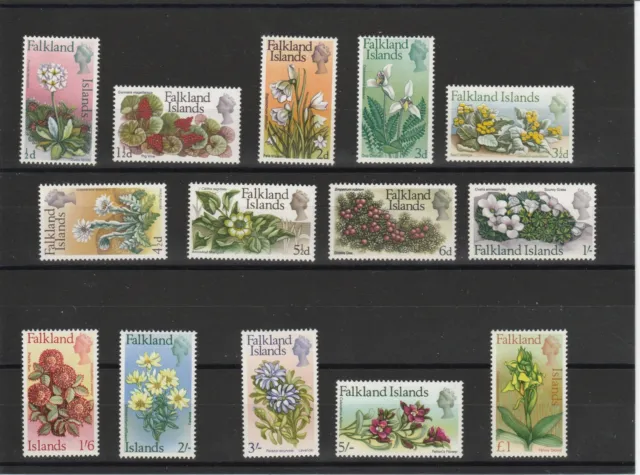 Falkland Islands 1968 Def Blumen Flowers 14 V MNH Yv 160-73 MF18424