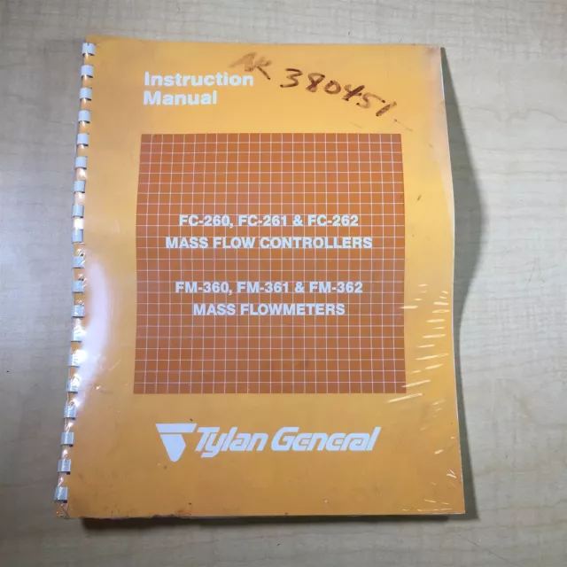 NEW Tylan General FC-260 261 262 Mass Flow FM-360 361 362 Flowmeter Manual L5