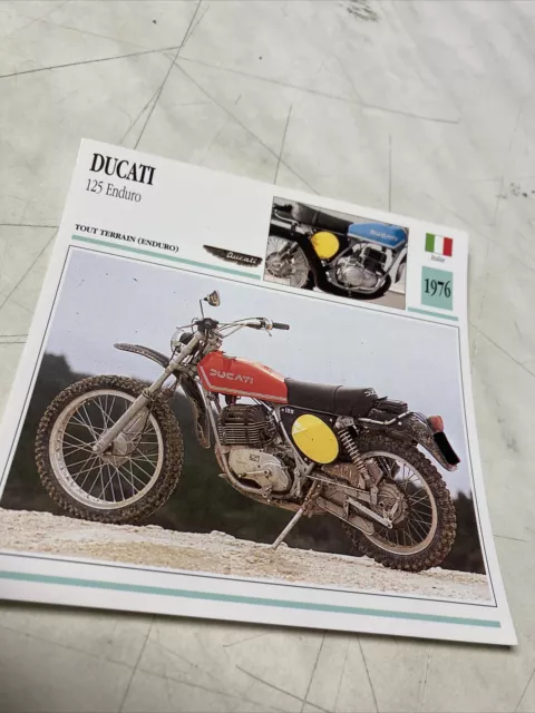 Ducati 125 enduro 1976 carte moto collection Atlas Italie