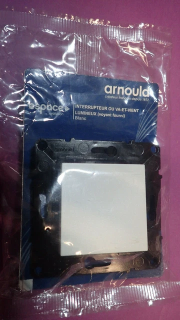 Arnould Espace EVOLUTION 51010 - Interrupteur Va et Vient Lumineux BLANC