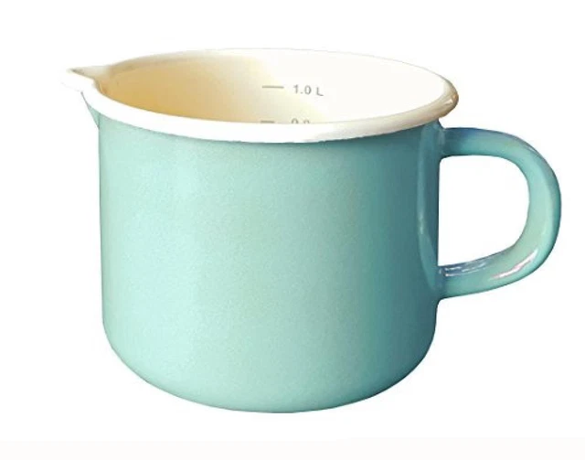 (TG. 20  x  13  x  11 cm) Krüger Karl Latte pentola, Smalto, Menta, 20 x 13 x 1