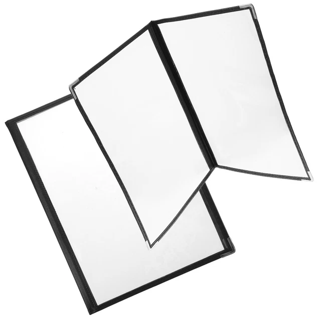 2 Pcs Menu Cover Pvc Binder Transparent Awards Covers Holder Loose Leaf