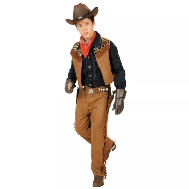 Niños Traje de Vaquero Película Oeste Equipo Con Chaleco Y Pantalones De Sheriff