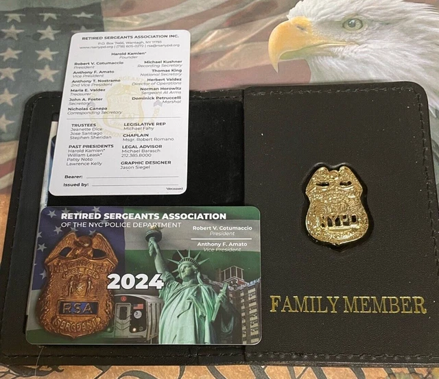 NYC COLLECTIBLE RETIRED Sergeant Mini Wallet 2024 Not Pba Dea Sba Lba