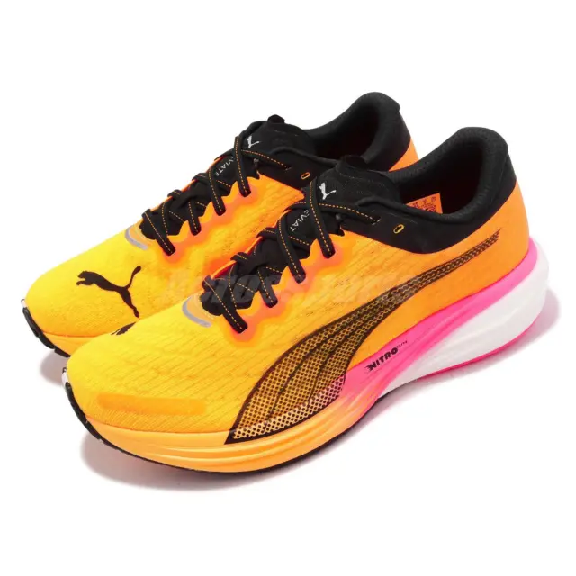 Puma Deviate Nitro 2 Sunset Glow Orange Pink Men Running Shoes Sneaker 376807-03