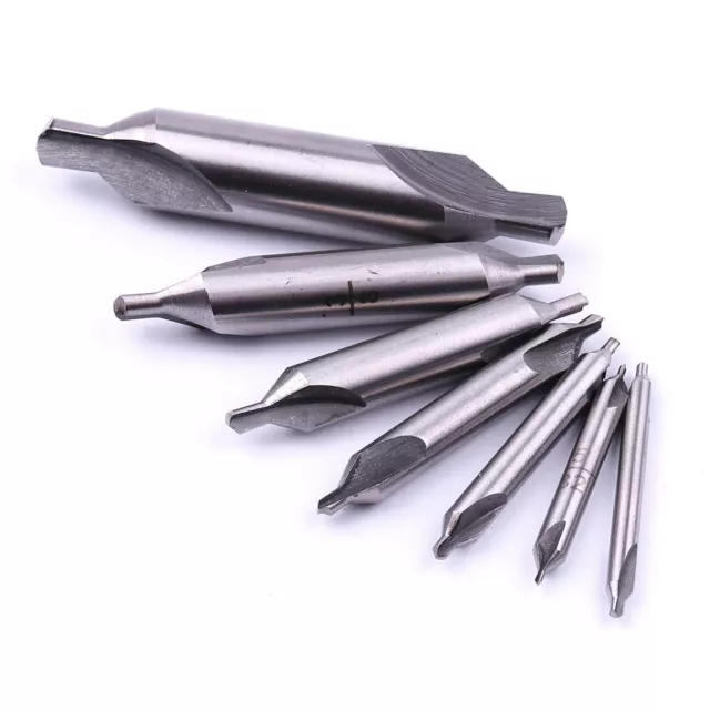 7Pcs Center Drill Countersink Pilot Bits Lathe Lifetime Warranty High Speed Kit 2