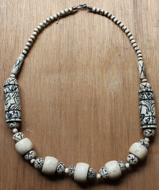Collier Ancien En Or Jaune Grains De Riz - Coll