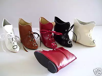 BOTTINES en CUIR T10 (7.8 cm) pour/de POUPEE - DOLL SHOES - Chaussures  G.BRAVOT
