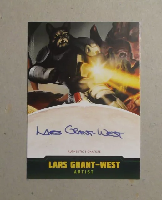 2015 Topps Mars Attacks Occupation Lars Grant-West Creator Autograph card A4