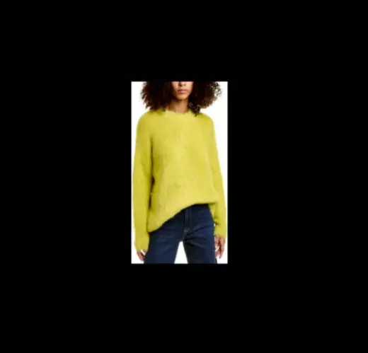 NWOT Madewell Brushed Wool Chartreuse Oversized Sweater Sz Small S