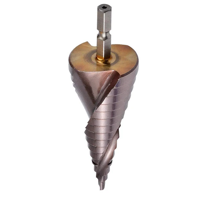 2X Cone Drill Bits 4-32Mm Wood Stainless Steel Metal Hole Saw Tool Set Hex S3L9)