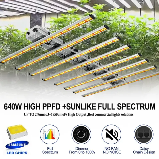 640W PRO Pflanzenlampe,LED Grow light Full Spectrum Samsung LM561c Osram Indoor