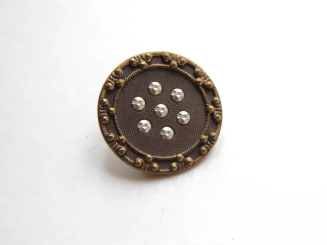 Beau bouton ancien en  métal doré - Art nouveau 1900 Collection
