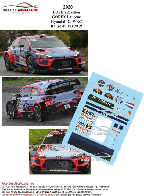 Décalcomanies 1/43 Pour Peugeot 106 Sébastien Loeb Rallye Loire-Atlantique 1997 - Neuf - Collection