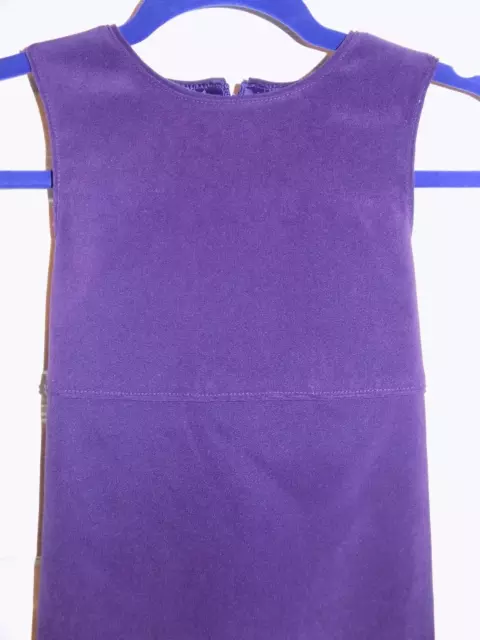Talbots Kids girls size 7 Small solid eggplant purple A-line jumper dress
