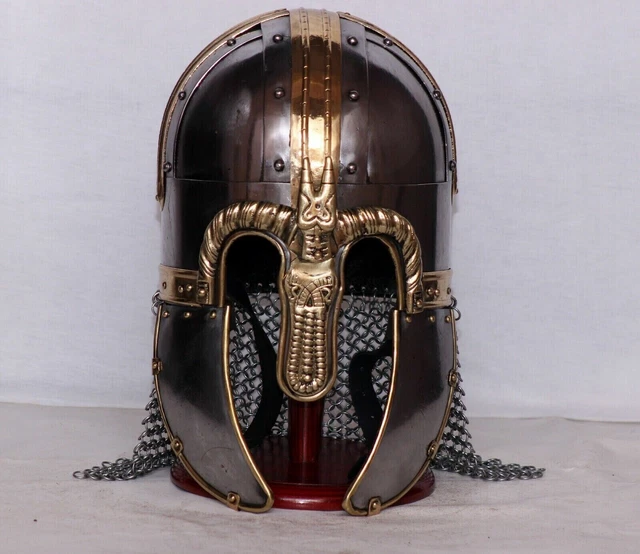 Medieval Steel Viking Vendel Helmet With Chainmail Hand Forged SCA/ Larp II