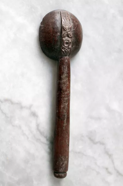 Antique rice beater from Bali, Indonesia, exc. patina