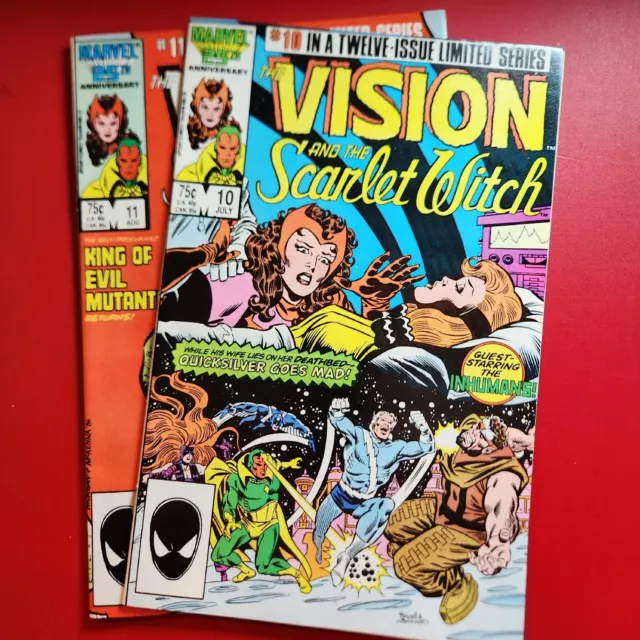 The Vision and The Scarlet Witch #10 & #11 1986 Marvel Comic Books VF