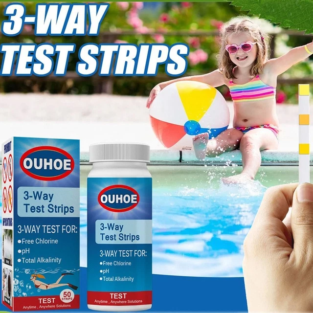 Paper Pool Test Strip Hot Spring Testing Tool 3-Way Test Strips  Shower Room