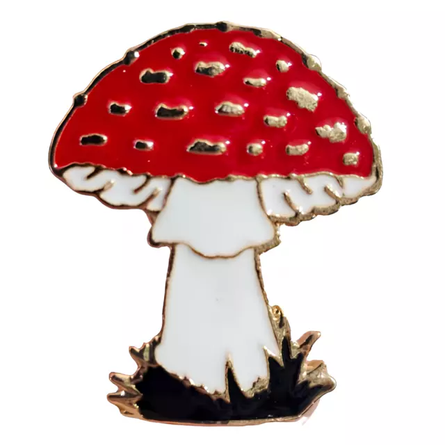 Insignia de Pin de seta, broche esmaltado, solapa, Toadstool, agárico...