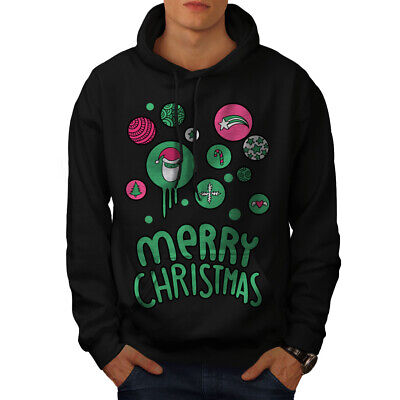 Wellcoda Merry Christmas Fun Mens Hoodie, Holiday Casual Hooded Sweatshirt