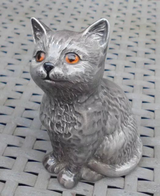 Beswick Cat " British Blue Lead Grey " Kitten Model No. 1886