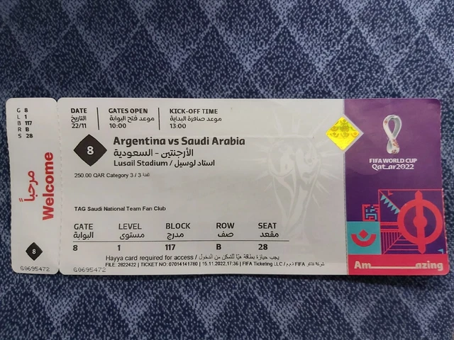 Ticket De Collection Russie Vs Arabie Saoudite - Coupe Du Monde 2018 - Occasion