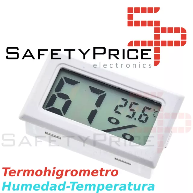 Termohigrometro termometro higrometro digital temperatura y humedad  Blanco