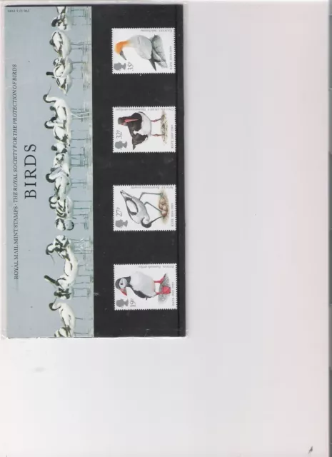 1989 Royal Mail Presentation Pack R S P B Birds Mint Decimal Stamps Pack No 196