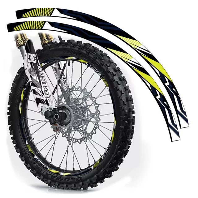 12 & 14 Pollici Di Sporco Moto Cerchi Protezioni Ruota Decal Pellicola Grafiche
