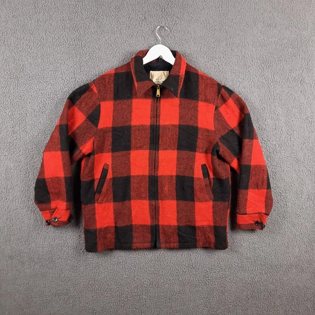 VINTAGE WOOLRICH JACKET Mens L Wool Lumberjack Buffalo Plaid Check USA Made 70s 67.41 PicClick UK