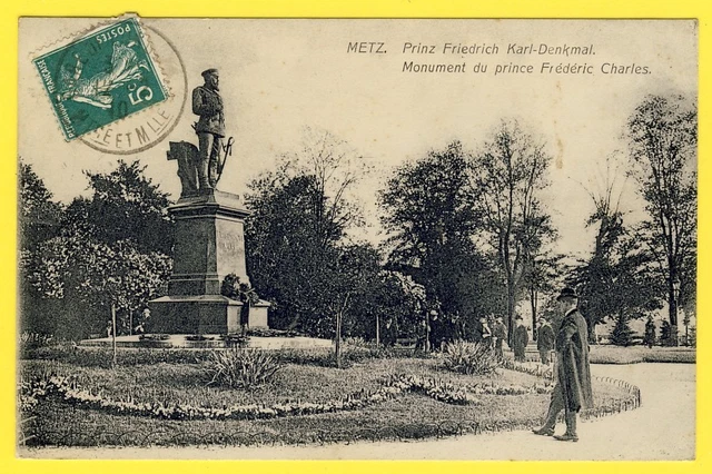cpa 57 - METZ (Moselle) Monument to Prince Frederick Charles
