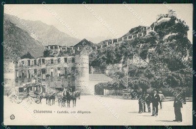 Cartolina Chiavenna L' Antico Castello 1956 