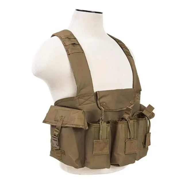 VISM by NcStar AK Chest Rig Tactical Vest (CVAKCR2921T), Tan