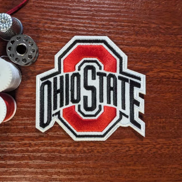 Buckeyes OSU Ohio State University Embroidered Iron On 3x3.75"