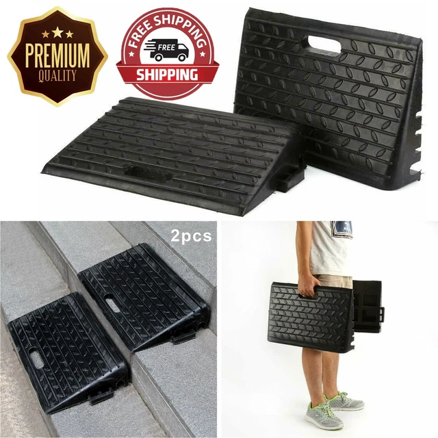 2Pcs Heavy Duty Kerb Door Ramps Wheelchair Mobility Scooter Portable Access Ramp