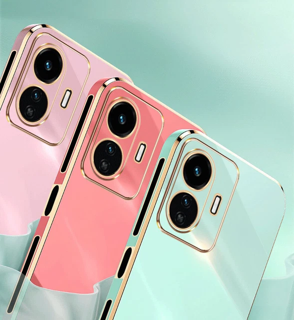 For ViVo Y22 Y21 Y33 Y52 Y20 Y17 X60 Shockproof Plating Frame Soft TPU Skin Case