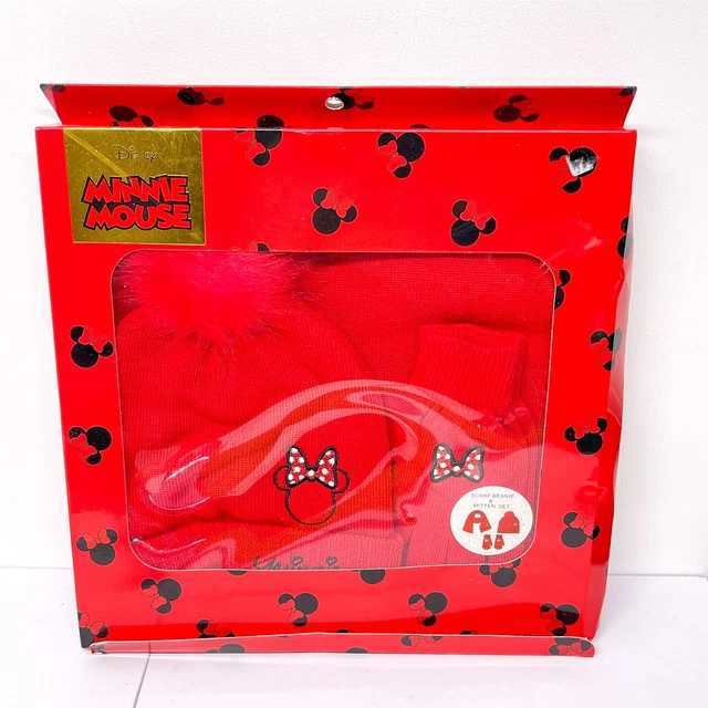 Set guanti berretto sciarpa mouse Disney Minnie accessori invernali bambini